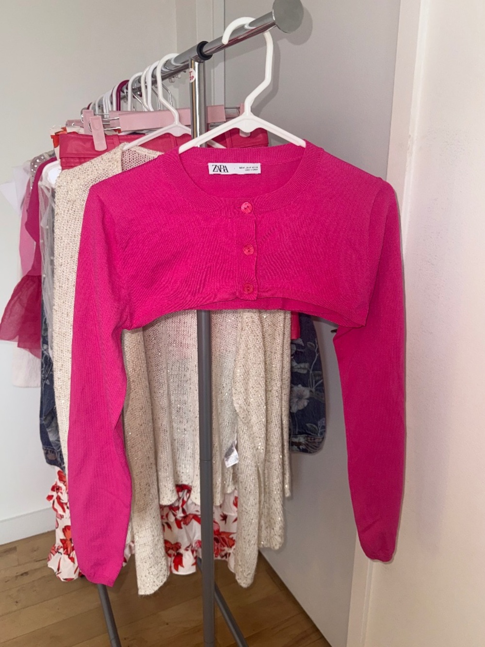 Hot Pink Crop Sweater